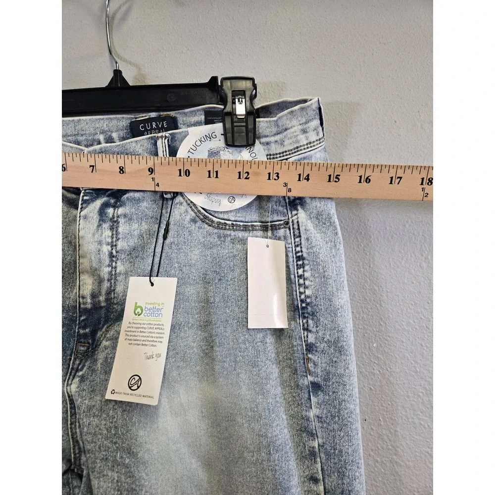 Curve Appeal Acid Wash High Rise Minimalist Tummy Tucking Jegging Jeans 10/30